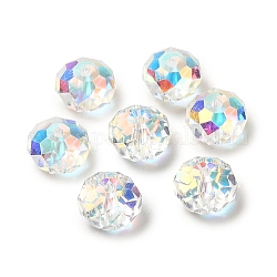 Perle di cristallo austriache imitazione di vetro, sfaccettato, rondelle, chiaro ab, 8x5~5.5mm, Foro: 1.2~1.5 mm