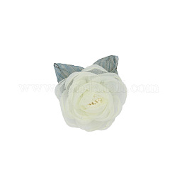 3d Stoffblume, für DIY-Schuhe, Hüte, Kopfbedeckungen, Broschen, Kleidung, Blumenweiß, 50~60 mm