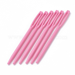 Kind Kunststoff Nadeln stricken Nähen Stricken Kreuzstich, neon rosa , 71x4x3 mm, Bohrung: 17x2 mm, ca. 1000 Stk. / Beutel