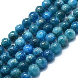 Chapelets de perles en apatite naturelle, ronde, 10~11mm, Trou: 1mm, Environ 37~39 pcs/chapelet, 15.35''~15.75'' (39~40 cm)