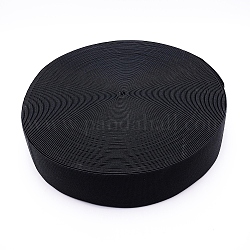 Banda de goma elástica plana de látex, correas de costura accesorios de costura, negro, 50mm