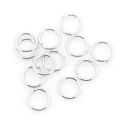 304 Edelstahl offenen Ringe springen, Edelstahl Farbe, 20 Gauge, 10x0.8 mm, Innendurchmesser: 8.4 mm, ca. 2000 Stk. / Beutel