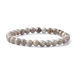 Dehnbar Edelstein Armbänder, Labradorit, Klasse A, mit Gummizug, Perlen: 6 mm, 48~55 mm Innen Durchmesser
