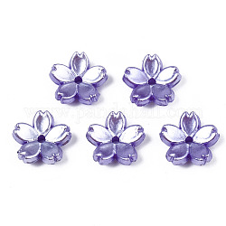 Acryl Nachahmung Perlen, Sakura Blume, Schieferblau, 11x11.5x4 mm, Bohrung: 1.4 mm
