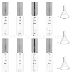 Glas Sprühflaschen, mit Mini-Trichter aus transparentem Kunststoff, Transparent, 11.6x2.7 cm, Kapazität: 30 ml