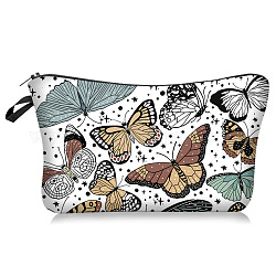 Portafogli in poliestere con stampa farfalle con cerniera, Portamonete, pochette da donna, rettangolo, colorato, 13.5x22cm