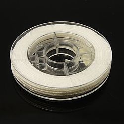 Nylon Thread for Jewelry Making, White, 0.8mm, about 7.65~9.84 yards(7~9m)/roll