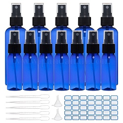 Kunststoff-Sprühflasche, Mini-Klarsichttrichter aus Kunststoff, 2 ml Einweg-Kunststofftropfer und Etikettenpaster, 142.5 mm