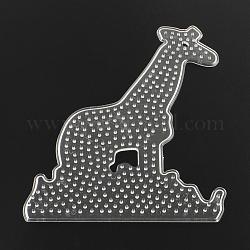 Girafe abc panneaux perforés en plastique utilisés pour les perles à repasser 5x5mm diy, clair, 160x128x5mm