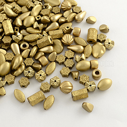 メッキアクリルビーズ  混合スタイル  黄金メッキ  8~17x4~11x4~11mm  穴：1~3mm