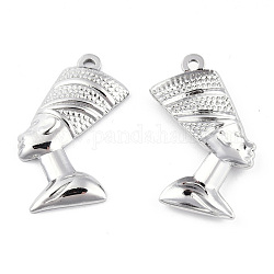 201 Stainless Steel Pendants, Human Charm, Stainless Steel Color, 31x19x3mm, Hole: 1.6mm