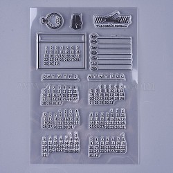 シリコーン切手  DIYスクラップブッキング用  装飾的なフォトアルバム  カード作り  スタンプシート  カレンダー模様  透明  10~21.5x10~20cm