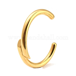 Placcatura ionica (ip) 304 braccialetti in acciaio inossidabile, oro, diametro interno: 2-3/8x1-7/8 pollice (6.05x4.65 cm)