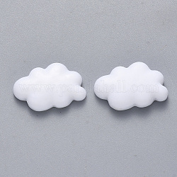 Cabuchones de resina, nube, blanco, 22x14x6mm