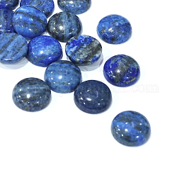 Naturales lapis lazuli teñidos piedra preciosa cúpula / medio cabuchones redondos, 18x6mm