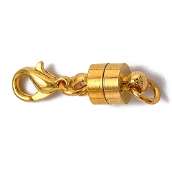 Konverter für Magnetverschlüsse aus Messing, mit Karabiner verschlüsse, Kolumne, golden, 25x6 mm
