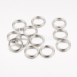 Jump Rings, Open Jump Rings, Iron, In Platinum Color, Nickel Plated, 12x1.5mm, Inner Diameter: 9mm, about 2000pcs/1000g