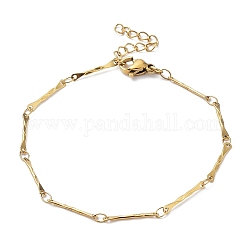 Placage ionique (ip) 304 bracelet de chaîne à maillons en acier inoxydable, or, 6-7/8 pouce (17.6 cm)