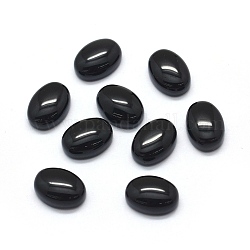 Natural Black Agate Cabochons, Oval, 17x12x5.5~6mm