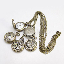 Orologi da tasca di ferro moda, con la testa orologio in ottone, bronzo antico, 760mm
