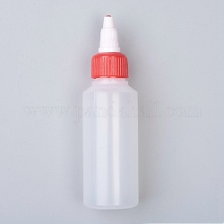 Полиэтиленовые (пэ) отжимные бутылки, дозирующие бутылки, с закручивающейся верхней крышкой, белые, 11.9x3.4 см, емкость: 60 мл (2.02 жидких унции)