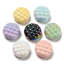 UV-Beschichtung Acryl-Perlen, irisierend, Rondell, Mischfarbe, 20~20.5x9 mm, Bohrung: 3 mm