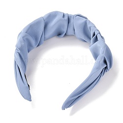 Bandes de cheveux en plastique, avec couvercle en tissu, bleu, 7~52mm, diamètre intérieur: 132 mm