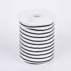 Односторонняя бархатная лента, полоса ленты, два тона, черные и белые, 5/8 дюйм (16 мм), около 50 ярдов / рулон (45.72 м / рулон)