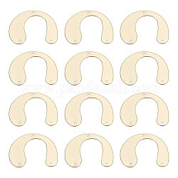 GOMAKERER 12Pcs Chandelier Component Links, Real 14K Gold Plated Brass Chandelier Components Links Arch Connector Charms Metal Charm for Bracelet Necklace Jewelry Making