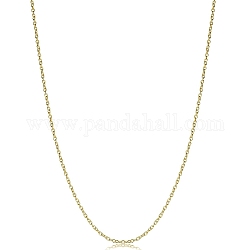 Messing Kabel Kettenhalsketten, zur Herstellung von Perlenketten, echtes 18k vergoldet, 17.72 Zoll (45 cm)