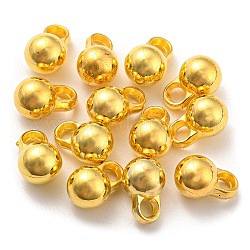 Подвески из сплава , круглый шарм, золотые, 12x8 мм, отверстие : 3 мм
