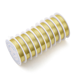 Alambre de joyería de cobre redondo, Plateado de larga duración, dorado, 28 calibre, 0.3mm, aproximadamente 51.18 pie (15.6 m) / rollo