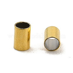 Placcatura ionica (ip) 304 perline in acciaio inossidabile, colonna, vero placcato oro 18k, 3x2mm, Foro: 1.6 mm