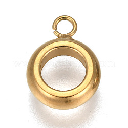 304 трубка из нержавеющей стали, петля под залог, бейлы, кольцо, золотые, 12~13x9x4 мм, отверстие : 1.8~3.8 мм, внутренний диаметр: 5 мм
