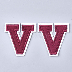 EDV-Sticktuch Eisen auf Flecken, Kostüm-Zubehör, Applikationen, Alphabet, rot, 57x53x1.5 mm