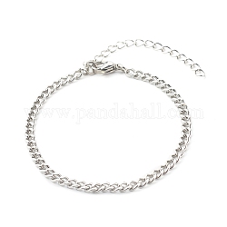 Bracelets maillon chaîne en 304 acier inoxydable, couleur inoxydable, 7.40 pouce (188 mm)