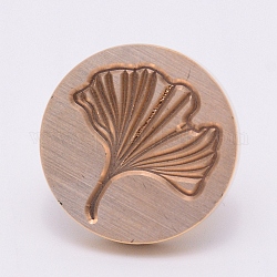 Cabeza de sello de sellado de cera de latón, para hacer tarjetas de diy de decoración de correos, patrón de hoja, 25.4x14.5mm