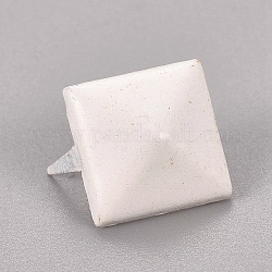 Remaches piramidales de hierro, Remaches decorativos para manualidades en cuero., blanco, 12x12x3.5mm