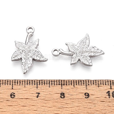 Подвески из нержавеющей стали 304 в виде кленовых листьев STAS-T067-53P-1