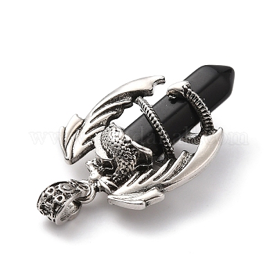 Подвески из натурального обсидиана G-B042-04P-55-1