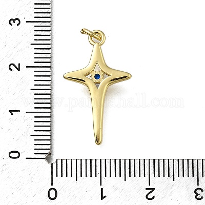 Латунные микропаве прозрачные подвески с фианитом ZIRC-I070-020G-1