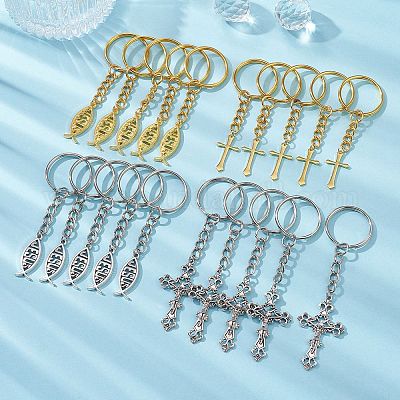 Брелок из латуни и сплава в тибетском стиле KEYC-JKC00555-1