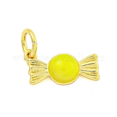 Подвески из латуни с эмалью в стойку KK-U021-04-G-1