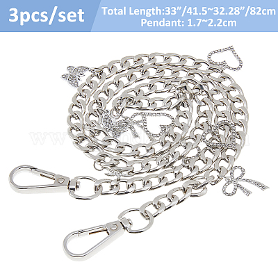3 шт. сплав витой цепи ремень для сумки AJEW-FH00023-1