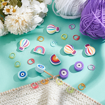 Силиконовые протекторы для спиц от сглаза/воздушного шара/радуги SIL-NB0001-36-1