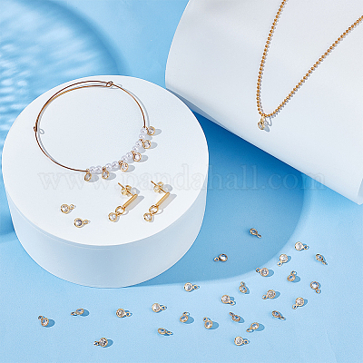 50 шт. подвески из прозрачного кубического циркония KK-PH0010-33-1