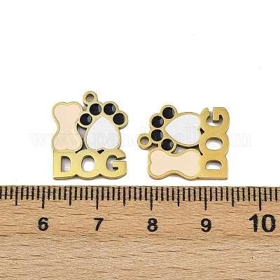 Подвески из нержавеющей стали 304 с эмалью STAS-L302-24G-01-1