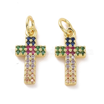 Латунные микро проложить кубического циркония подвески KK-E068-VF124-1