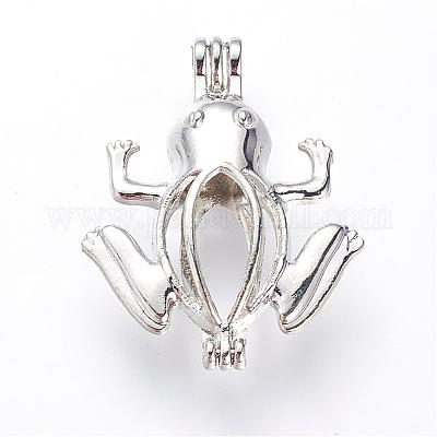 Полые медные Locket подвески KK-S315-07P-1