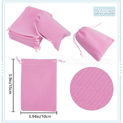 Подарочные пакеты на шнурке из бархата ABAG-BBC0001-10C-02-1